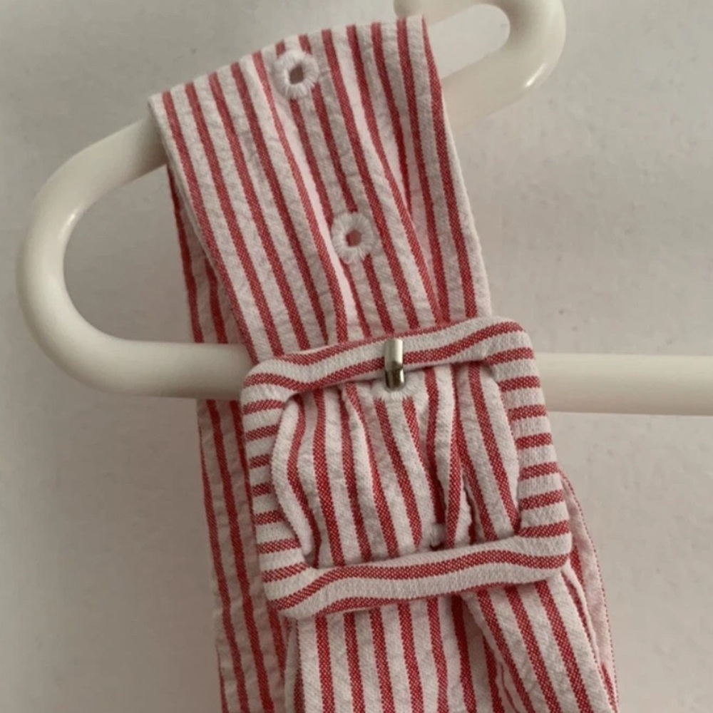 Gant 💎Size 10 Red/White Striped Dress, Lined & Tea Length, Retail $215 - Picture 5 of 6